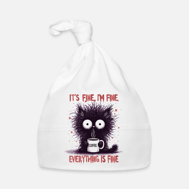 Ça va, je vais bien de l’humour de chat au café Bonnet bio Bébé