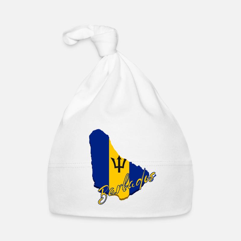 Carte du drapeau de la Barbade, j’adore la Barbade Bonnet bio Bébé