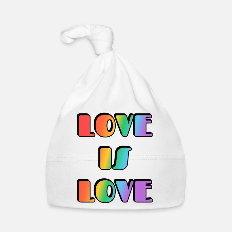 Liebe ist Liebe Regenbogen Baby Bio-Mütze