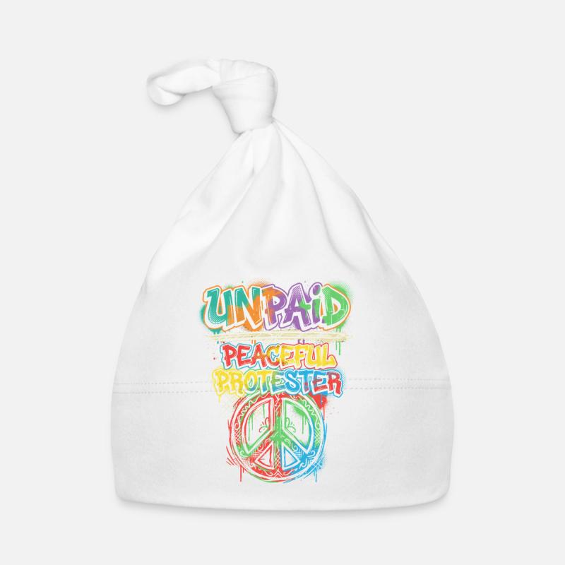 Graffiti Peaceful Protester Organic Baby Cap