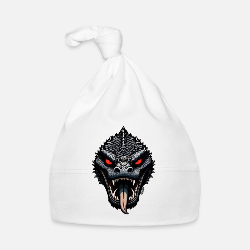 Tête de Dragon de l’Enfer Pourpre Bonnet bio Bébé