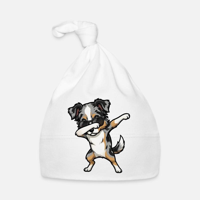 Dabbing Australian Shepherd Baby Bio-Mütze