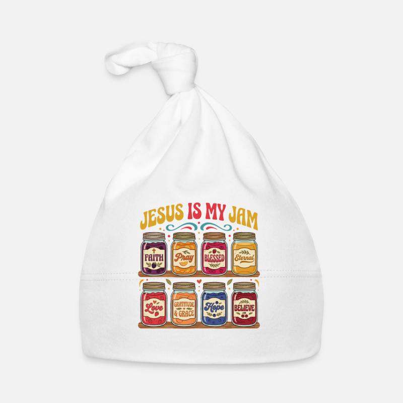 Jesus ist mein Jam – Glaubensgläser Baby Bio-Mütze