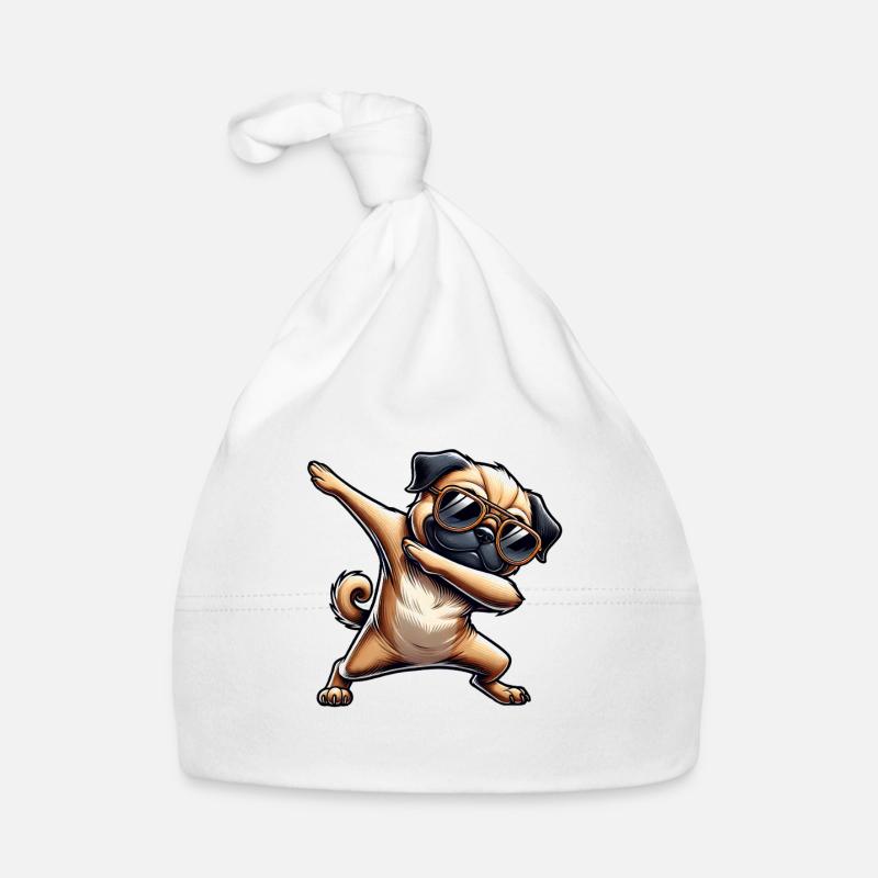 Chien dab avec des lunettes de soleil Bonnet bio Bébé