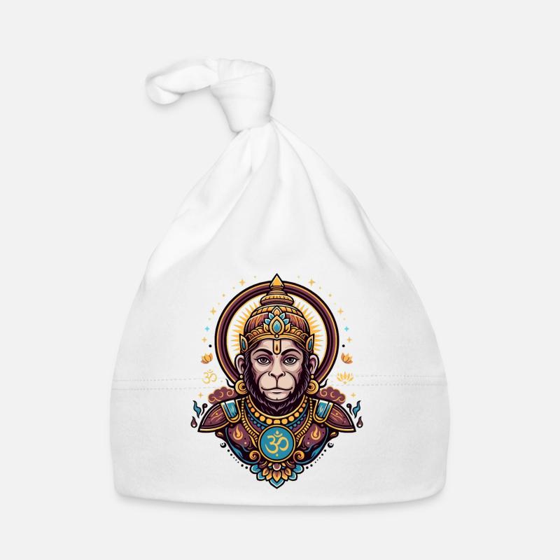 Roi Singe avec le symbole Om Bonnet bio Bébé