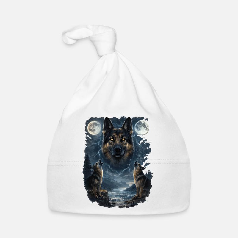 Two Moons German Shepherd Organic Baby Cap