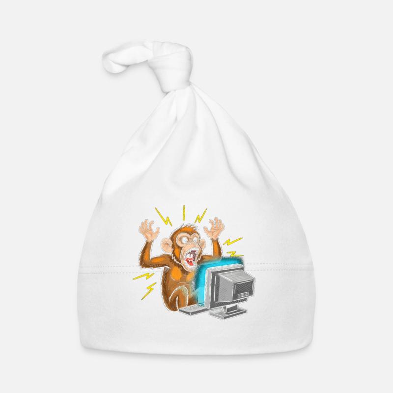 Épidémie d’ordinateur singe Bonnet bio Bébé