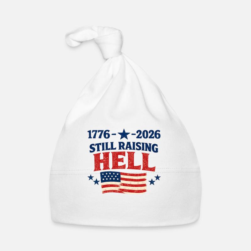 1776-2026 Still Raising Hell 4. Juli USA Baby Bio-Mütze
