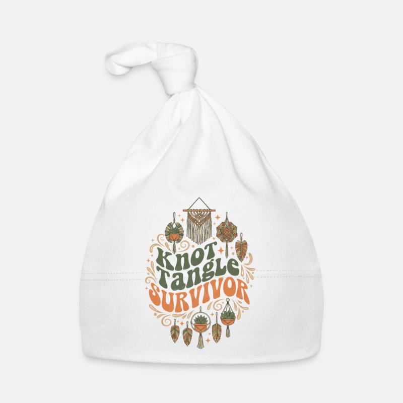 Knot chaos survived | Macrame Boho Organic Baby Cap