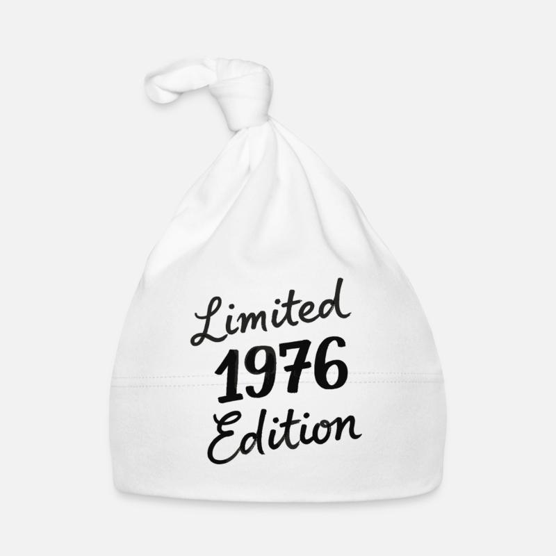 Édition Script Anniversaire Vintage 1976 Bonnet bio Bébé