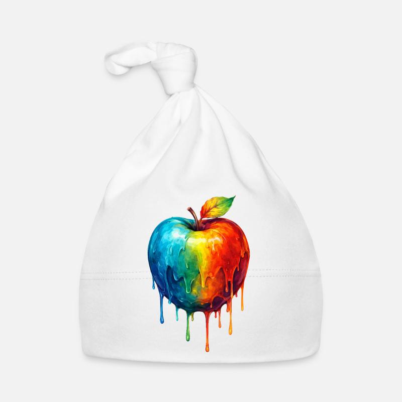 Apple with colorful gradient Organic Baby Cap