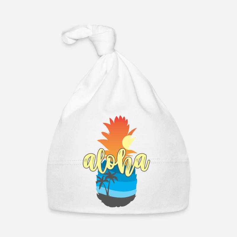 Aloha Sunset Pineapple – Ambiances de la plage d’Hawaï Bonnet bio Bébé