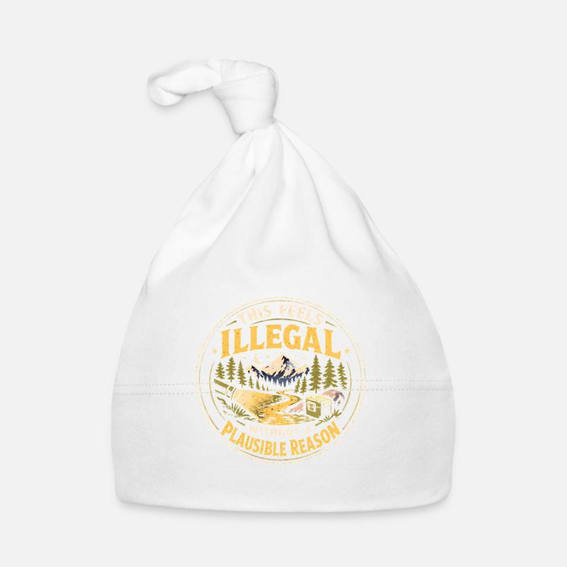Feels illegal | Night Cache Humor Organic Baby Cap