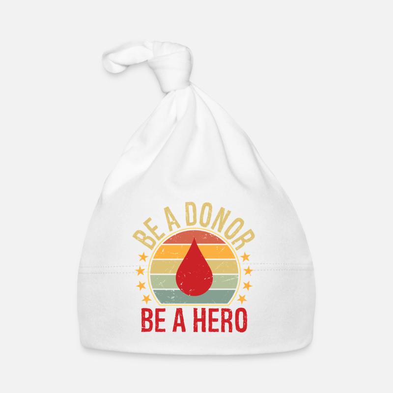 be a donor be a hero Organic Baby Cap
