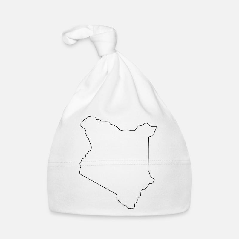 Plan de la carte du Kenya Bonnet bio Bébé