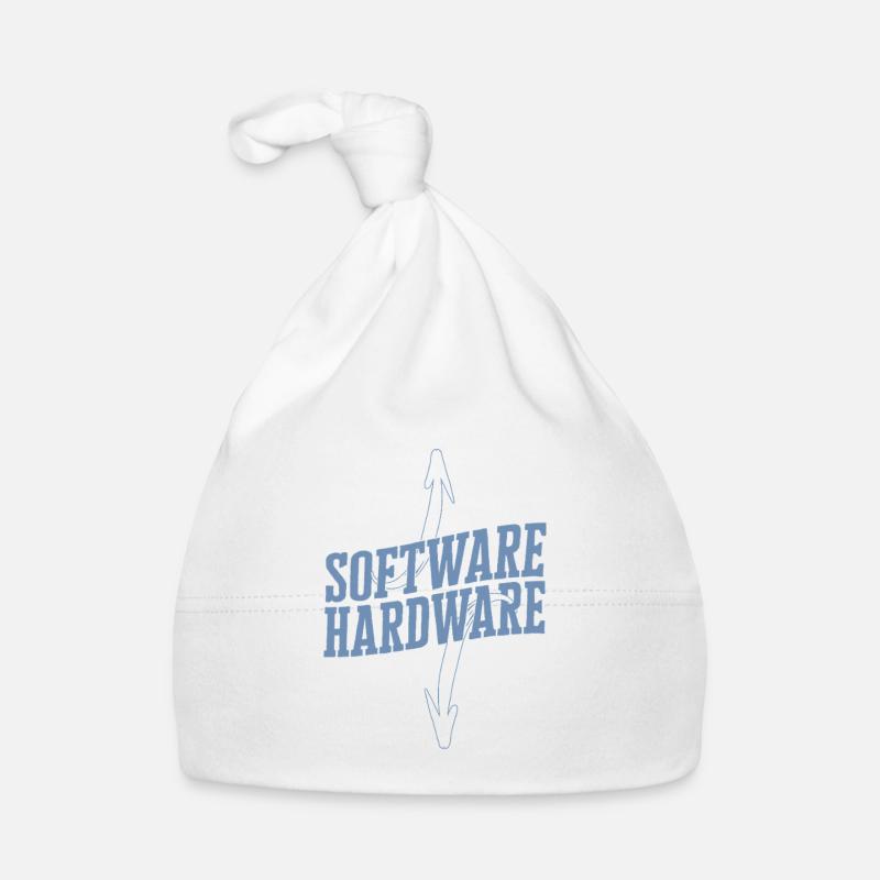 Lustiger IT Spruch Software Hardware Wortspiel Baby Bio-Mütze