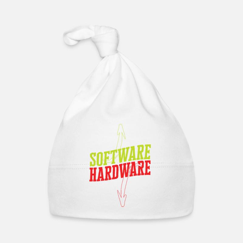Funny IT Saying Software Hardware Word Game Organic Baby Cap