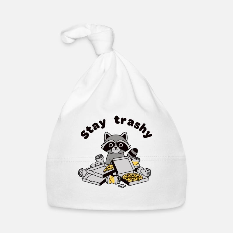 Bleib Trashy Waschbär Pizza Trash Panda Baby Bio-Mütze