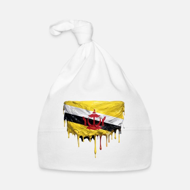 Art de la chute des drapeaux du Brunei Bonnet bio Bébé