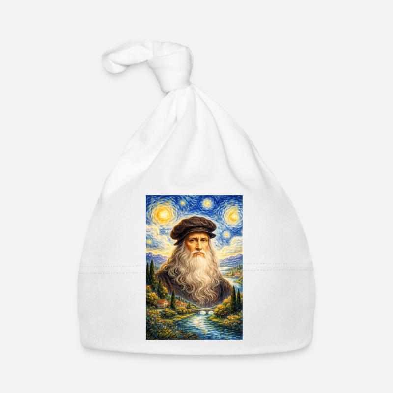 Leonardo da Vinci Starry Night Organic Baby Cap