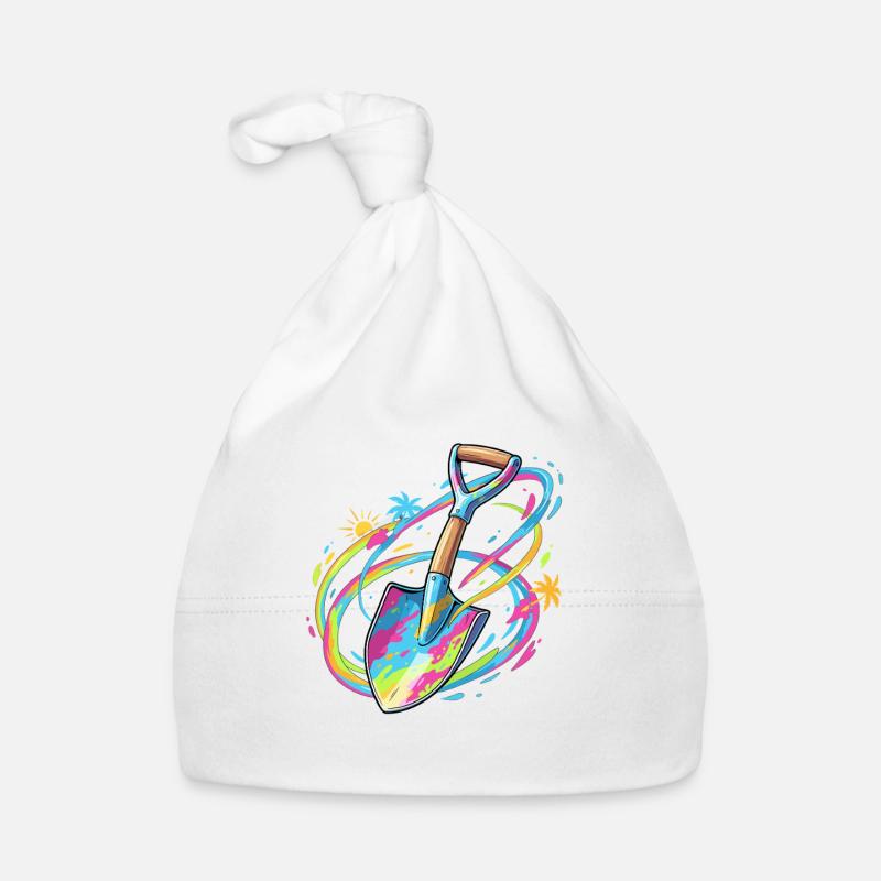 Color explosion garden shovel illustration Organic Baby Cap