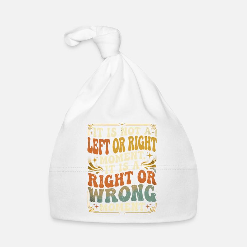 Right Wrong Moment Organic Baby Cap