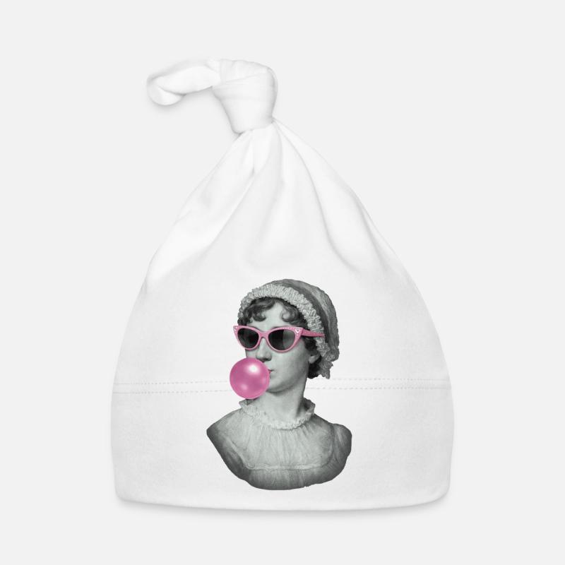 Jane Austen with bubblegum and sunglasses Organic Baby Cap