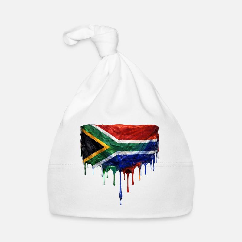 Art de la chute du drapeau sud-africain Bonnet bio Bébé
