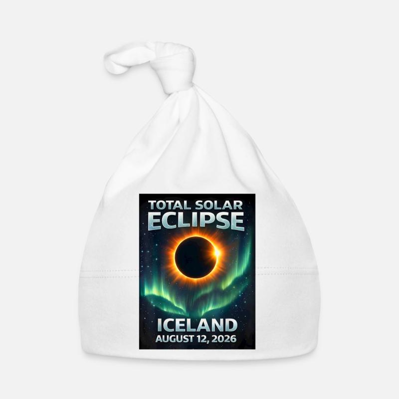 Total Solar Eclipse Iceland 2026 Organic Baby Cap