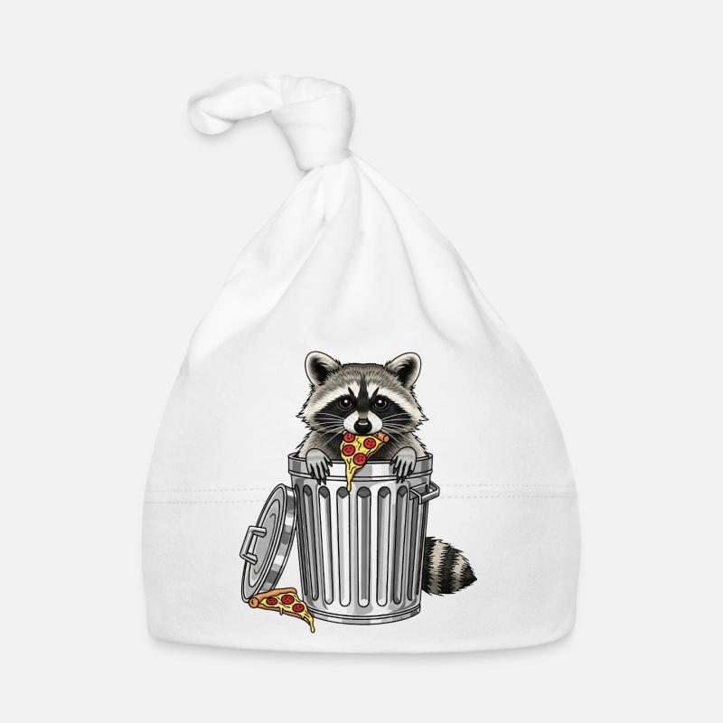 Waschbär-Pizza-Dash Baby Bio-Mütze