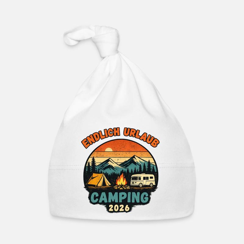Endlich Urlaub Camping 2026 Wohnmobil  Baby Bio-Mütze