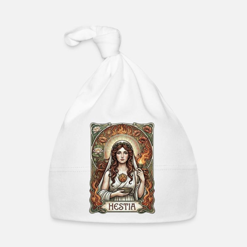 Hestia Tarot Card Organic Baby Cap