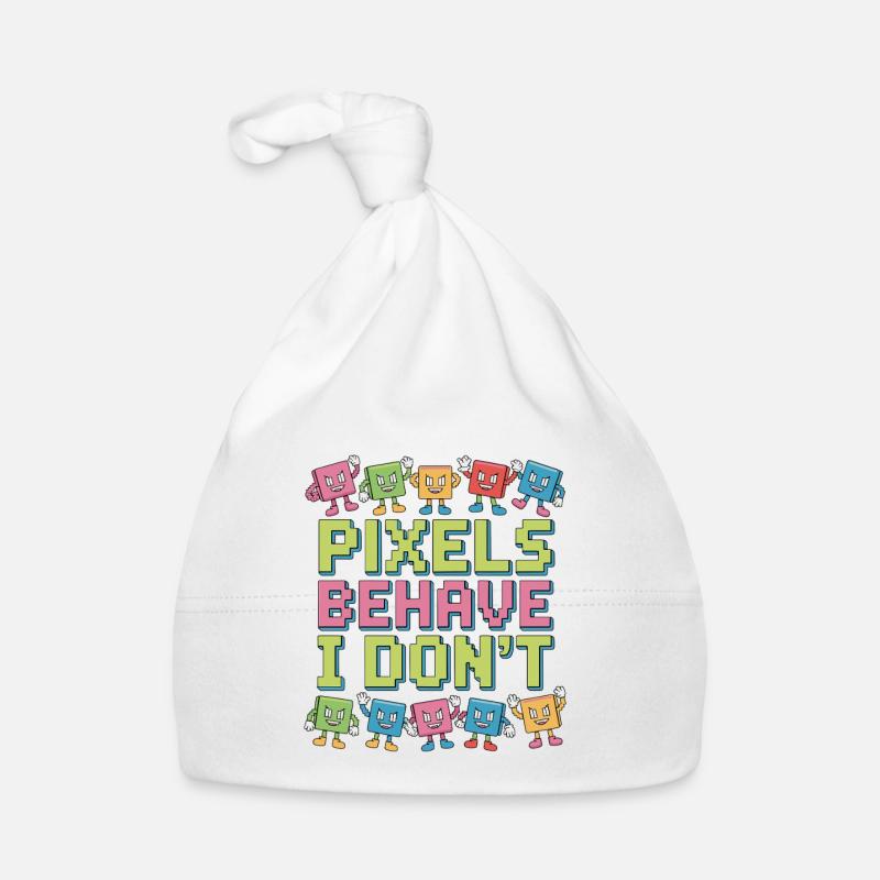 Pixel du designer de logo se comporte comme je ne suis pas designer de marque Bonnet bio Bébé