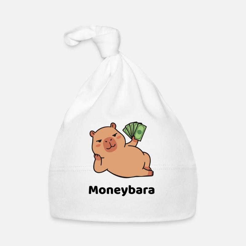 Cochon prospère avec de l’argent qui se prétend Bonnet bio Bébé