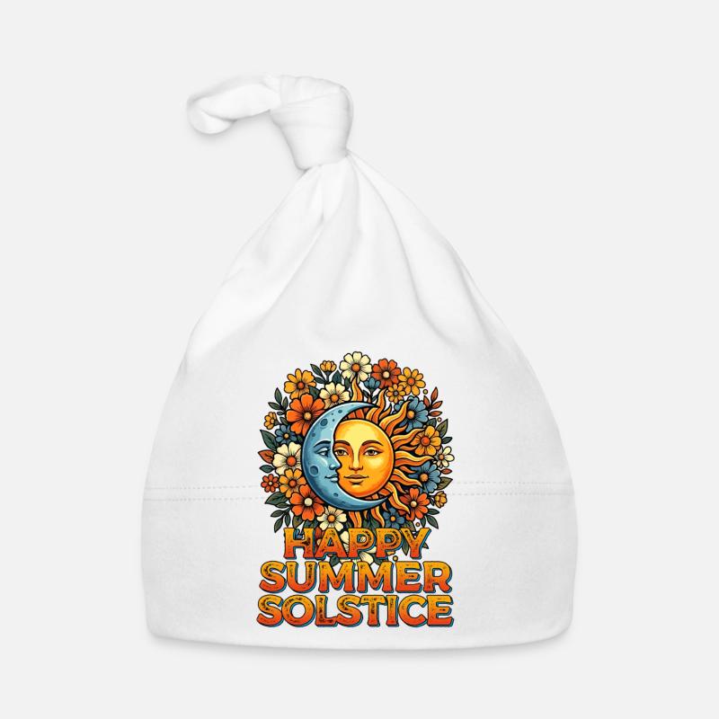 Litha Pagan Summer Solstice Midsummer Midsommar Organic Baby Cap