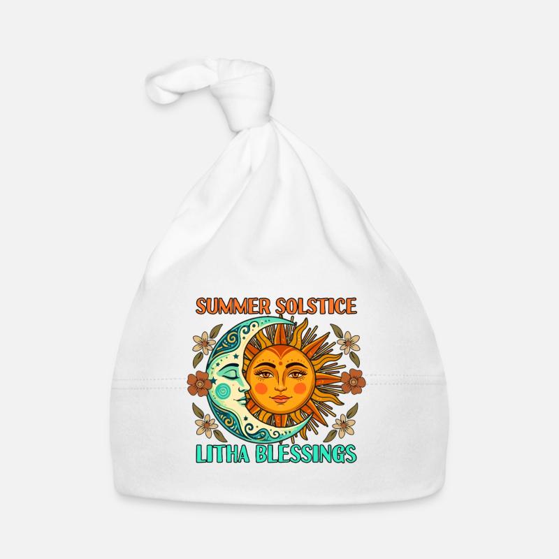 Litha Pagan Solstice d’été Midsommar Bonnet bio Bébé