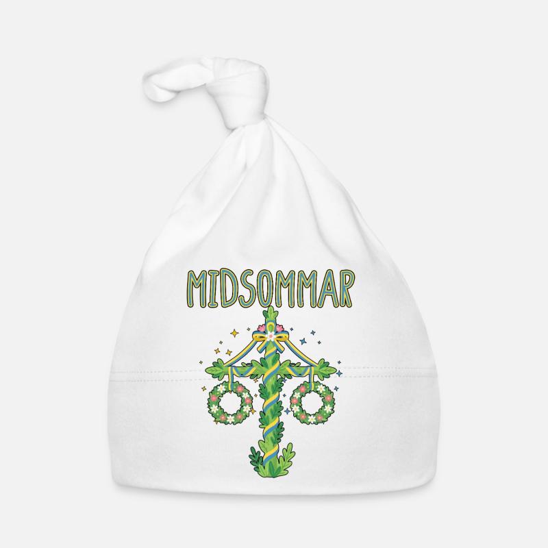 Litha Pagan Solstice d’été Midsommar Bonnet bio Bébé