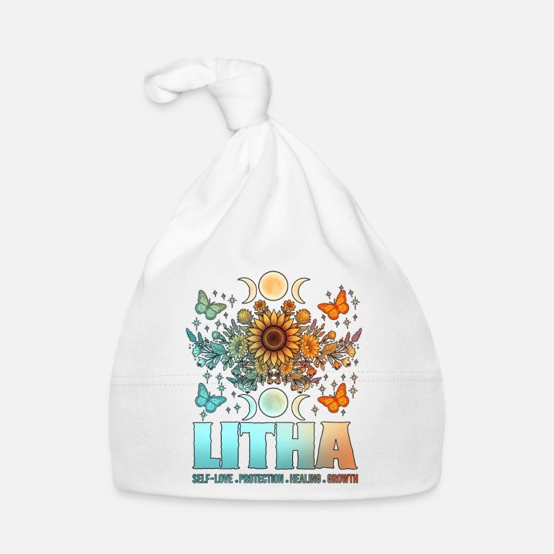 Litha Pagan Solstice d’été Midsommar Bonnet bio Bébé