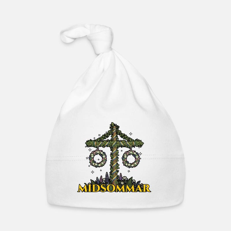 Litha Pagan Solstice d’été Midsommar Bonnet bio Bébé