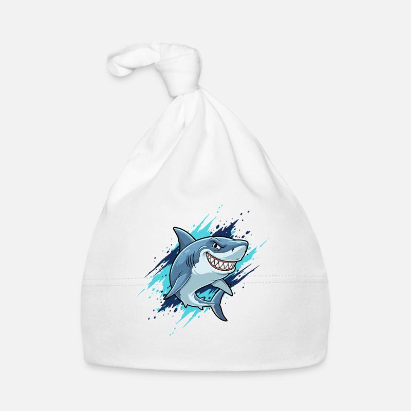 Style Splash de Requin de dessin animé Bonnet bio Bébé
