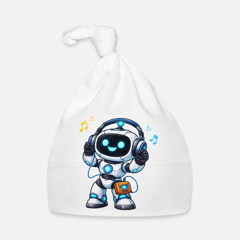 DJ robot spatial avec casque Bonnet bio Bébé