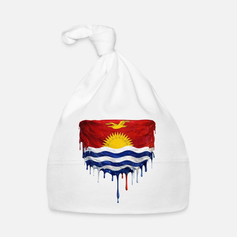 Drapeau de Kiribati dégoulinant Bonnet bio Bébé
