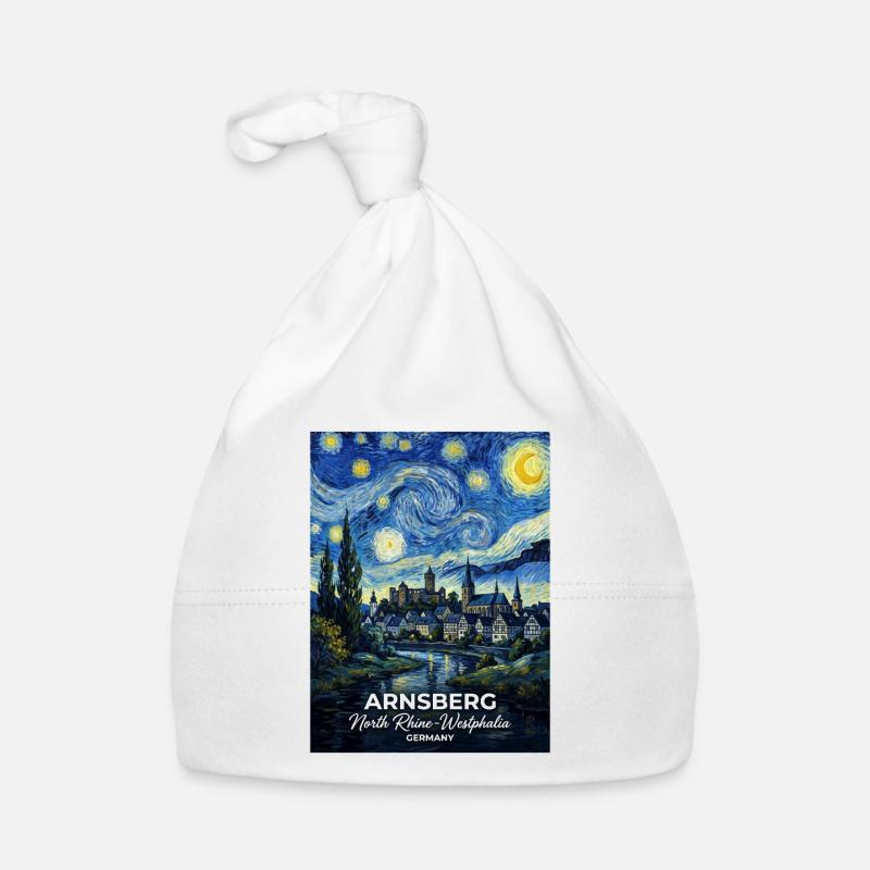 Arnsberg Germany Starry Night Organic Baby Cap