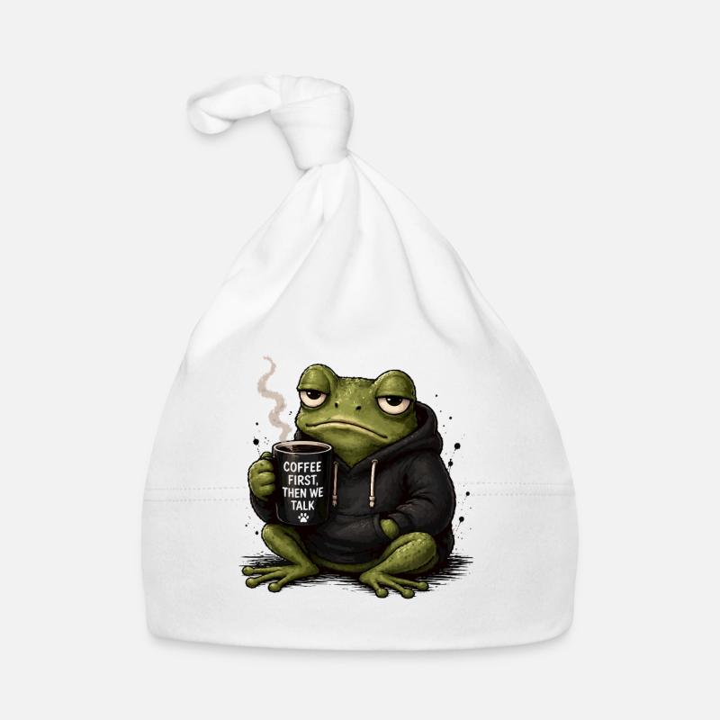 Grenouille à café en sweat à capuche Bonnet bio Bébé