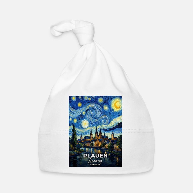 Plauen Germany Starry Night Organic Baby Cap