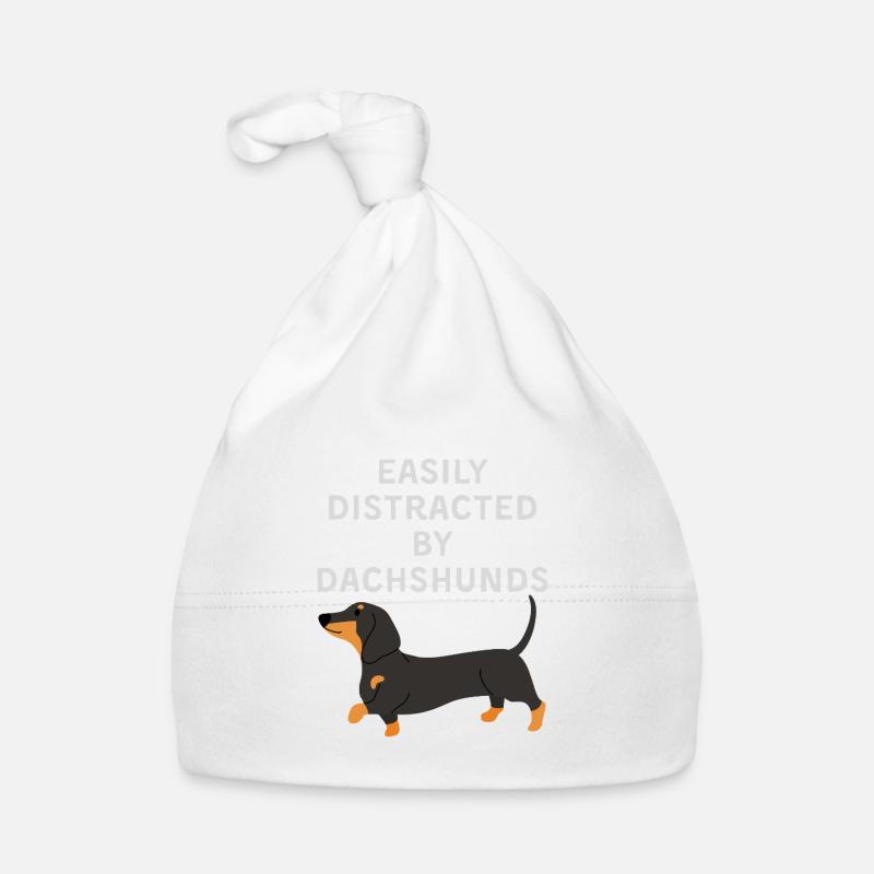 Easily Distracted by Dachshunds Organic Baby Cap