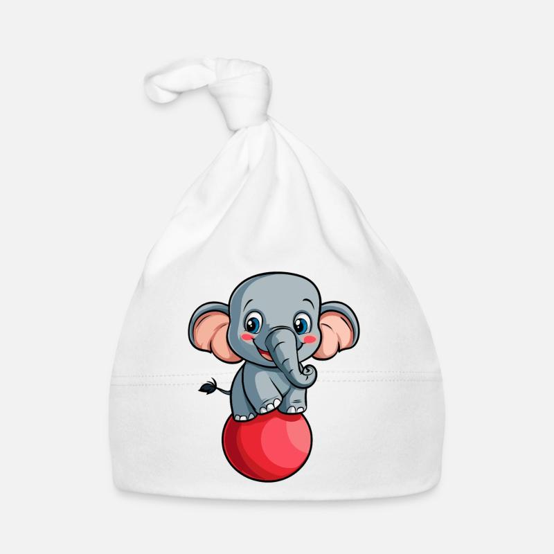 Elefant mit Ball Baby Bio-Mütze