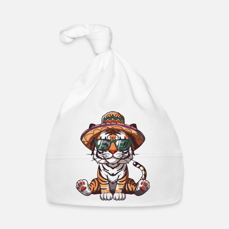 Sombrero drôle de Tiger Comic Bonnet bio Bébé