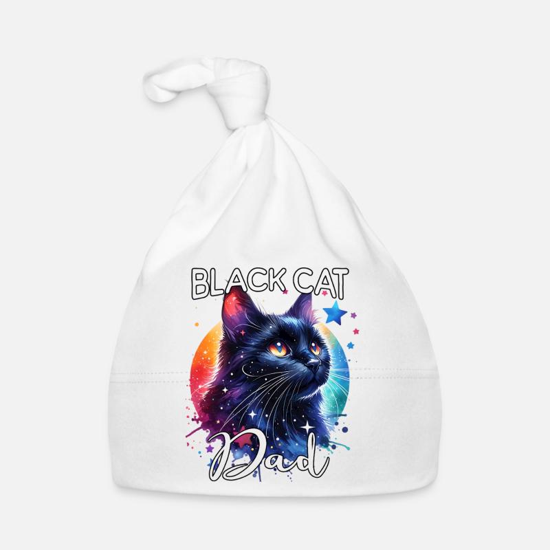 Black Cat Dad Organic Baby Cap
