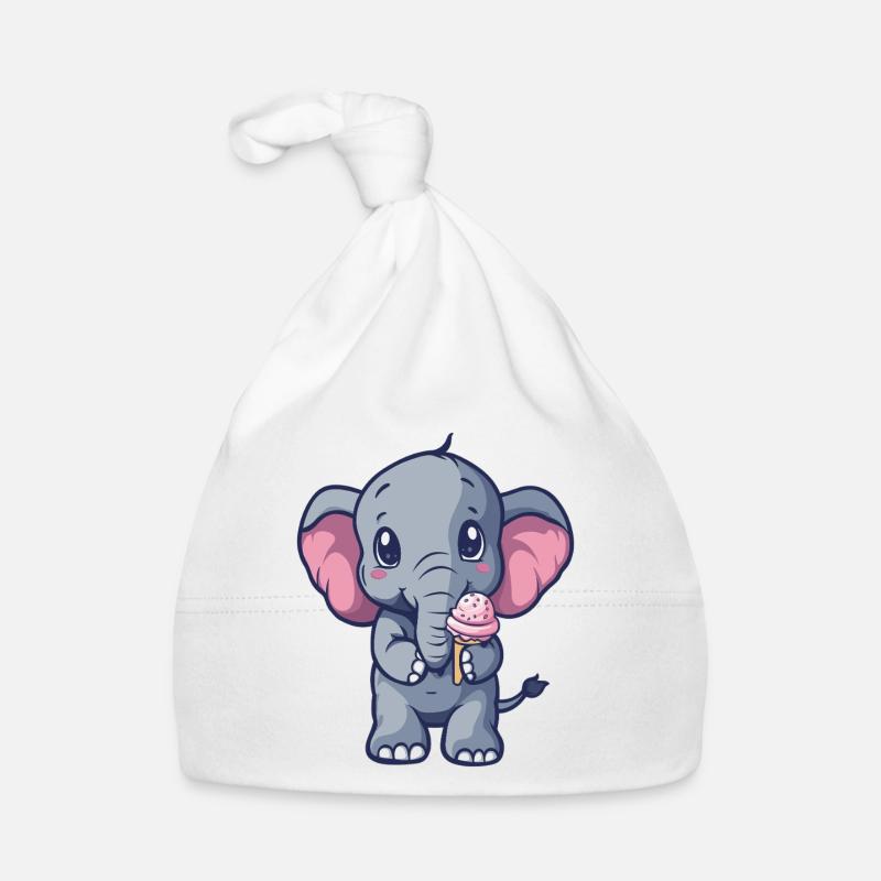 Kleiner Elefant Eiscreme Freund Baby Bio-Mütze
